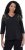 Ulla Popken Feather Beadwork 3/4 Sleeve Top Black - Trykte T-shirts til kvinder - 