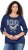 Ulla Popken Rebel 3/4 Sleeve Graphic Tee Ink Blue - T-shirts - 