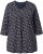 Ulla Popken Gingerbread Print 3/4 Sleeve Tee Navy - T-shirts - 