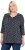 Ulla Popken Gingerbread Print 3/4 Sleeve Tee Navy - T-shirts - 