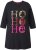 Ulla Popken Ho Ho Ho 3/4 Sleeve Graphic Tunic Tee Black - T-shirts - 