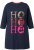 Ulla Popken Ho Ho Ho 3/4 Sleeve Graphic Tunic Tee Navy - T-shirts - 