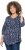 Ulla Popken Ribbon Print 3/4 Sleeve Asymmetric Tee Navy - Trykte T-shirts til kvinder - 