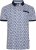 Kam Jeans 5526 AOP Diamond Jersey Polo with Contracts Collar/Cuffs Navy - Polotrøjer - Polotrøjer 2XL-8XL