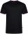 Kam Jeans 5781 Ringer Tee with Shoulder Tape Black - T-shirts - T-shirts i store størrelser - 2XL-14XL