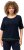 Ulla Popken Classic Fit Half-Sleeve Crew Neck T-shirt With Hem Inscription Navy Blue - Trykte T-shirts til kvinder - Printede T-shirts til Damer