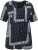 Ulla Popken Paisley A-Line Short Sleeve Tee Navy Blue - Trykte T-shirts til kvinder - 