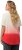 Ulla Popken Dip Dyed Short Sleeve Logo Tee Off-White - Trykte T-shirts til kvinder - Printede T-shirts til Damer