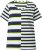 Ulla Popken Mix Stripe Short Sleeve Tee Lime - Trykte T-shirts til kvinder - 