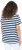 Ulla Popken Mix Stripe Short Sleeve Tee Deep Aqua - Trykte T-shirts til kvinder - 