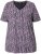 Ulla Popken So Many Dots Tee Light Heather - Trykte T-shirts til kvinder - 