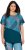 Ulla Popken Quick Drying Geometric Print Short Sleeve Tee Dark Petrol - Trykte T-shirts til kvinder - 