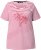 Ulla Popken Palm Tree Embroidered Tee Dark Raspberry - Trykte T-shirts til kvinder - 