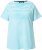 Ulla Popken Palm Tree Embroidered Tee Deep Aqua - Trykte T-shirts til kvinder - 