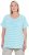Ulla Popken Palm Tree Embroidered Tee Deep Aqua - Trykte T-shirts til kvinder - 