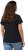 Ulla Popken BISOUS Short Sleeve Graphic Tee Navy Blue - Trykte T-shirts til kvinder - 