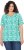 Ulla Popken Coral Reef Printed Short Sleeve V-Neck Tee Emerald - Trykte T-shirts til kvinder - 