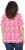 Ulla Popken Coral Reef Printed Short Sleeve V-Neck Tee Lychee - Trykte T-shirts til kvinder - Printede T-shirts til Damer