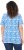 Ulla Popken Coral Reef Printed Short Sleeve V-Neck Tee Teal Blue - Trykte T-shirts til kvinder - 