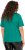 Ulla Popken Embroidered Face Motif Short Sleeve V-Neck Tee Emerald Green - Trykte T-shirts til kvinder - 
