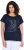 Ulla Popken Metallic Animal Cap Sleeve Graphic Tee Navy - Trykte T-shirts til kvinder - 