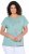 Ulla Popken Metallic Animal Cap Sleeve Graphic Tee Light Green - Trykte T-shirts til kvinder - Printede T-shirts til Damer