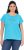 Ulla Popken Metallic Animal Cap Sleeve Graphic Tee Deep Aqua - Trykte T-shirts til kvinder - Printede T-shirts til Damer