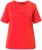 Ulla Popken TRUE Lettering Short Sleeve Tee Neon Red - Trykte T-shirts til kvinder - 