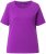 Ulla Popken TRUE Lettering Short Sleeve Tee Purple - Trykte T-shirts til kvinder - 