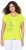 Ulla Popken Half-Sleeve A-line V-Neck Boat Pattern T-Shirt Lime - Trykte T-shirts til kvinder - 