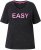 Ulla Popken Easy Short Sleeve Acid Wash Graphic Tee Black - Trykte T-shirts til kvinder - Printede T-shirts til Damer