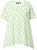 Ulla Popken Palm Tree Print Pointed Hem Tee Lett Lime - Trykte T-shirts til kvinder - 