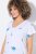 Ulla Popken Cross Stitch Short Sleeve Tee Snow White - Trykte T-shirts til kvinder - Printede T-shirts til Damer