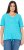 Ulla Popken Ride The Wave Short Sleeve V-Neck Graphic Tee Deep Aqua - Trykte T-shirts til kvinder - 