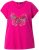 Ulla Popken Free Spirit Butterfly Cap Sleeve Graphic Tee Magenta Pink - Trykte T-shirts til kvinder - 