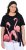 Ulla Popken Flamingo Short Sleeve Graphic Tee Black - Trykte T-shirts til kvinder - 