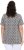 Ulla Popken Cactus Print Short Sleeve V-Neck Tee Graphite Grey - Trykte T-shirts til kvinder - Printede T-shirts til Damer