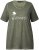 Ulla Popken Sunset Lettering Short Sleeve Graphic Tee Olive - Trykte T-shirts til kvinder - Printede T-shirts til Damer