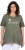 Ulla Popken Sunset Lettering Short Sleeve Graphic Tee Olive - Trykte T-shirts til kvinder - Printede T-shirts til Damer