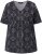 Ulla Popken Snake Print V-Neck Tee Graphite Grey - Trykte T-shirts til kvinder - 