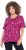 Ulla Popken Abstract Animal Print Short Sleeve Tee Magnolia Red - Trykte T-shirts til kvinder - Printede T-shirts til Damer