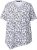 Ulla Popken Bow Print Short Sleeve Pointed Hem Tee Snow White - Trykte T-shirts til kvinder - 