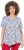 Ulla Popken Bow Print Short Sleeve Pointed Hem Tee Snow White - Trykte T-shirts til kvinder - 