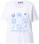 Ulla Popken Drinks And Sunset Graphic Tee Snow White - Trykte T-shirts til kvinder - 