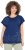 Ulla Popken Textured Paisley Motif Cap Sleeve Tee Navy - Trykte T-shirts til kvinder - Printede T-shirts til Damer