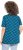 Ulla Popken Tile Print Short Sleeve Pleated Tee Teal - Trykte T-shirts til kvinder - Printede T-shirts til Damer