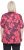 Ulla Popken Quick Drying Flower Print Short Sleeve Tee Dark Cherry - Trykte T-shirts til kvinder - 