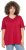 Ulla Popken Bow Print Split Sleeve Tee Ruby Red - Trykte T-shirts til kvinder - 