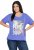 Ulla Popken Lady Of The Moon Short Sleeve Graphic Tee Lavender - Trykte T-shirts til kvinder - 