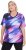 Ulla Popken Cutout Abstract Print Short Sleeve Tee Ink Blue - Trykte T-shirts til kvinder - 